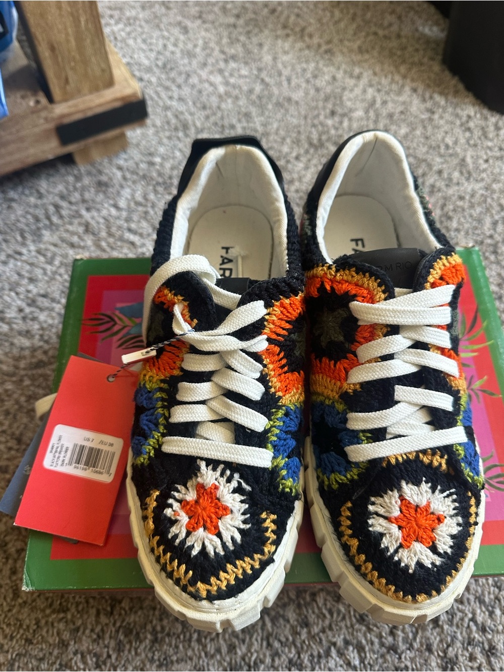 Farm Rio Artisanal Crochet Platform Size 7
